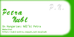 petra nubl business card